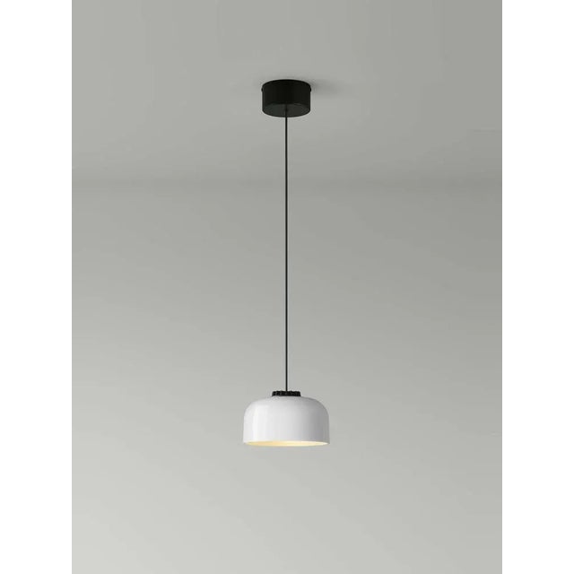 Large White Headhat Bowl Pendant Lamp by Santa & Cole For Sale - Image 4 of 12