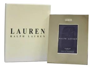 Late 20th Century Lauren Ralph Lauren Silver Plated Normandy Modern 3.5x5 Photo Picture Frame (B)