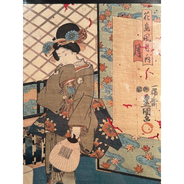 Japanese Utagawa Kunisada, Original Woodblock Print, Edo Period For Sale - Image 3 of 6