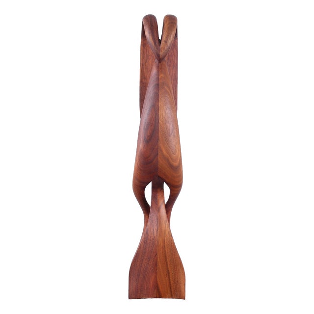 Abstract Biomorphic Sculpture in Teak, 1970s For Sale