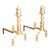 Pair of Antique English Turned Brass Andirons With “Beehive” Feet For Sale - Image 11 of 11