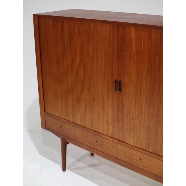 Arne Vodder 54 Highboard Tambour Doors in Teak by Arne Vodder for Sibast, 1960s For Sale - Image 4 of 13
