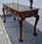 Chippendale Chippendale Mahogany Writing Console Table Vintage 3 Drawer Ball Claw Foot Sofa For Sale - Image 3 of 15