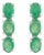 A Pair Estate Emerald Triple-Drop Silver Earrings- 2.43 CTW Vintage Fine Jewelry by Carat and Her For Sale
