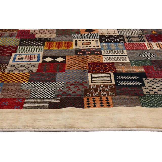 Vintage Persian Gabbeh Rug, 04'06 X 07'00 For Sale - Image 4 of 10