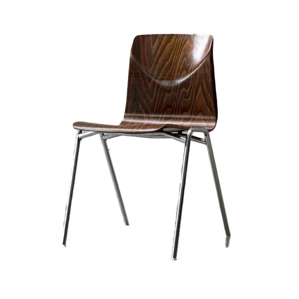 Stacking Chair with Pagholz Shell from Thur-Op-Seat, West Germany, 1970s For Sale