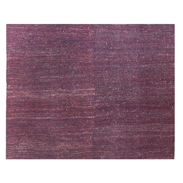 Burgundy Vintage Persian Gabbeh Kilim Rug For Sale - Image 8 of 15