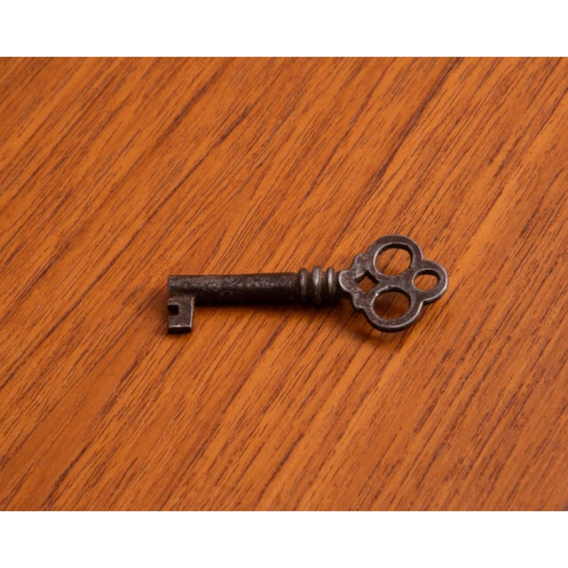 Ulferts Sweden Scandinavian Danish Teak Credenza Two Hinged Doors Dowel Legs Mid Century Key Unmarked For Sale - Image 11 of 15