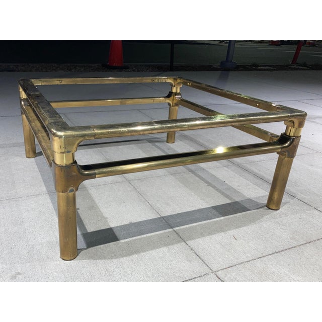 Iconic Brass Coffee Table Base Manner of Mastercraft For Sale In Denver - Image 6 of 12