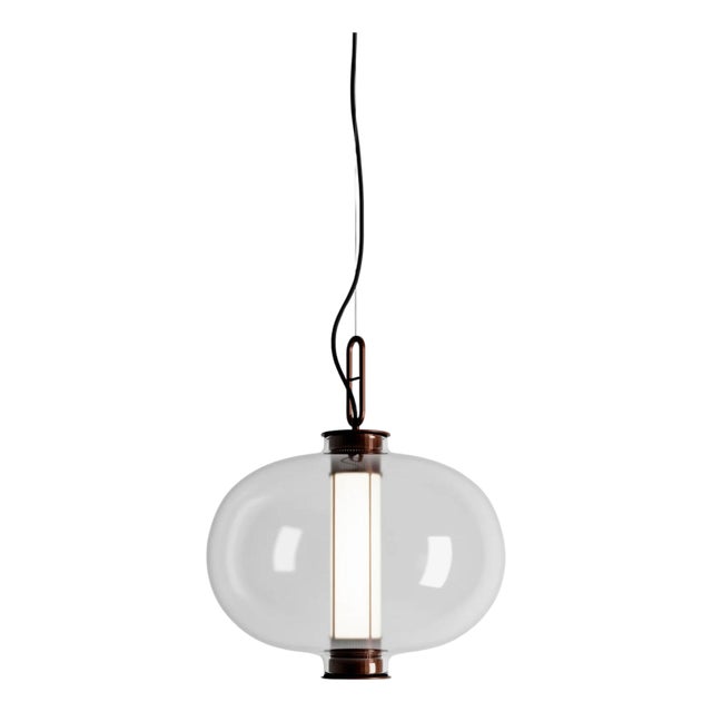 Bai T Ma Ma Suspension Lamp in Steel and Glass by Neri and Hu for Pararachilna For Sale