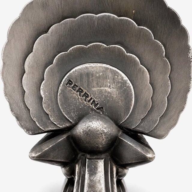 Art Deco Sculpture of a Pigeon and Peacock by Perrina, 1930 For Sale - Image 6 of 10