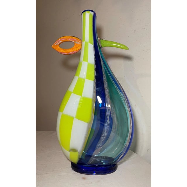 1970s Huge Hand Blown Harry Stuart RPM Studio Centerpiece Vase Art Glass Sculpture For Sale - Image 5 of 14