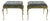 Rare Pair of Bernhard Rohne for Mastercraft Brass & Velvet Stools by William Doezema, 1970s For Sale