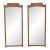 Pair of Hollywood Regency Burl Wood 33x55 Rectangle Wall Mirrors MINT For Sale
