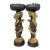 Pair of Gilt Bronze Dragon Candlesticks, Lotus Top Candle Holders, Chinoiserie Altar Decor For Sale