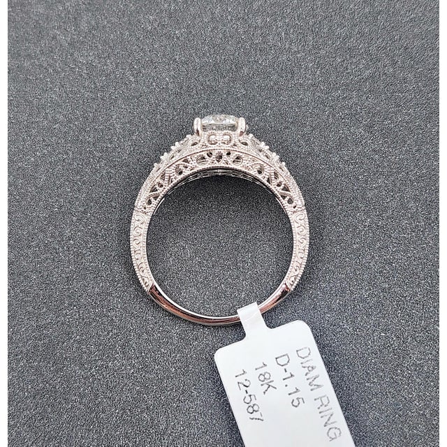 1.15 Ct Old European Cut Diamond Ring Size 6 For Sale In Chicago - Image 6 of 8