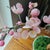 VTG Glass Pink Cherry Blossom Flowers Leaves Bonsai Tree 12" Tall 4.5" Round MCM For Sale - Image 11 of 16
