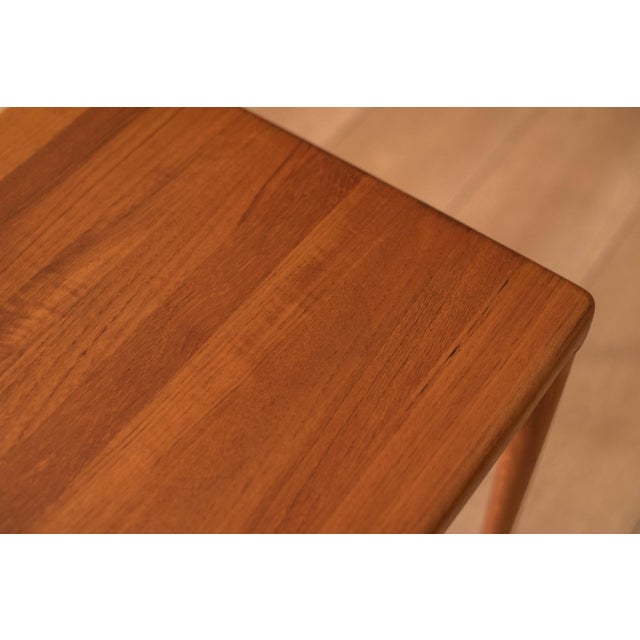 Danish Modern Solid Teak Set of Nesting End Tables by h.w. Klein for Bramin For Sale - Image 14 of 17
