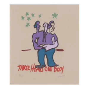 1997 Three Heads One Body Serigraph