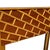 1950s 1950s Restored Mid-Century Geometric Brick Pattern Rattan & Mahogany Twin Size Headboard For Sale - Image 5 of 7