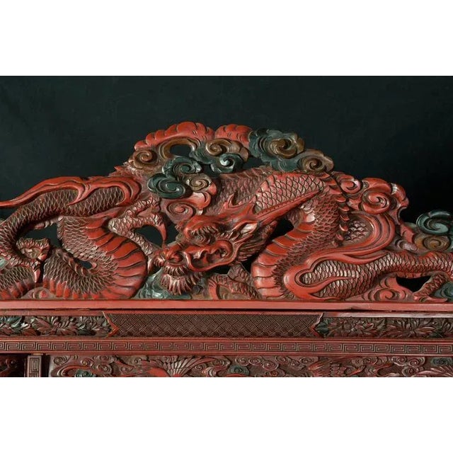 Antique 19th Century Cinnabar Treasure Cabinet For Sale - Image 4 of 11