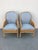 Lovely pair of newly upholstered bamboo and willow Henry Olko arm chairs. These are a beautiful pair of chairs that work...
