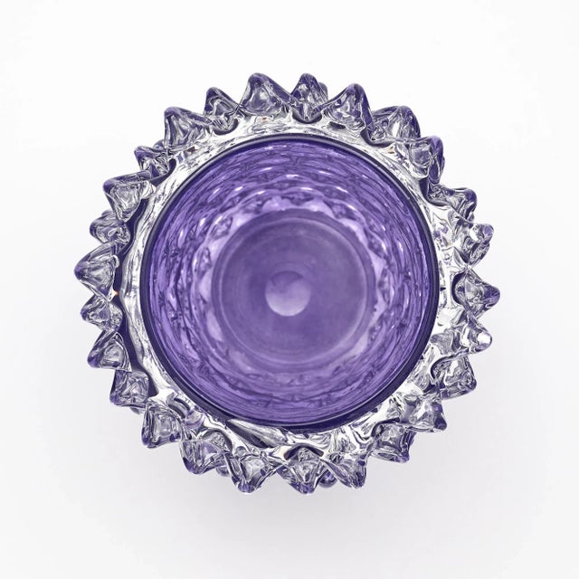 Purple Murano Glass Rostrate Vase For Sale In Austin - Image 6 of 10