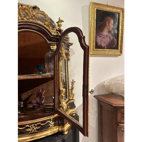 Baroque Gilded Wooden Display Cabinet, 1600s For Sale - Image 10 of 11