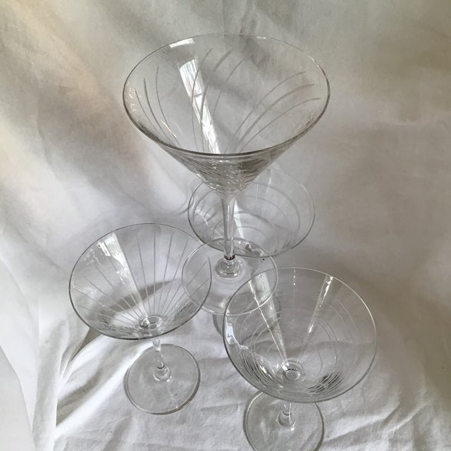 Assorted Pattern Vintage Etched Mikasa Martini GlassesSet of 4 Chairish