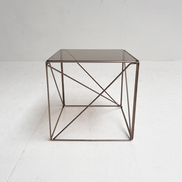 Silver Geometric Isocele Side Table by Max Sauze for Max Sauze Studio, 1960s For Sale - Image 8 of 8