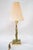 1920s Art Deco Jade Table Lamp with Brass and Fabric Shade, 1920s For Sale - Image 5 of 18