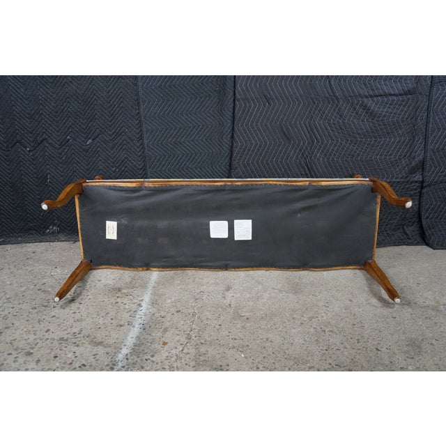 Vintage Minton Spidell French Provincial Style Walnut Window Bench & Pillows For Sale - Image 17 of 18
