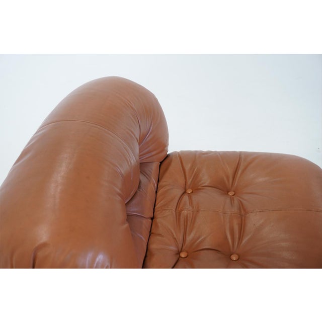 Metal Set of Early Soriana Lounge Chair and Ottoman by Tobia Scarpa for Cassina, Italy, 1970s For Sale - Image 7 of 10