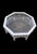 Hollywood Regency Vintage White Gloss Octagonal Lattice Glass Top Regency Coffee Table For Sale - Image 3 of 6