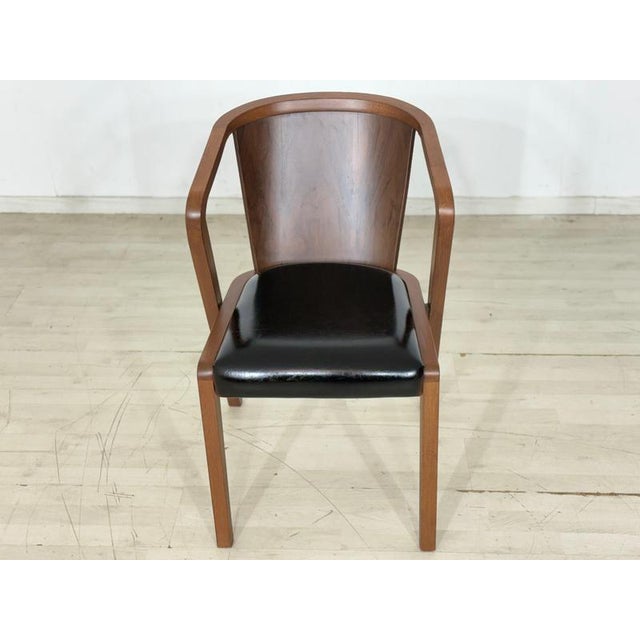 Vintage Armchair in Leatherette and Wood For Sale - Image 9 of 9