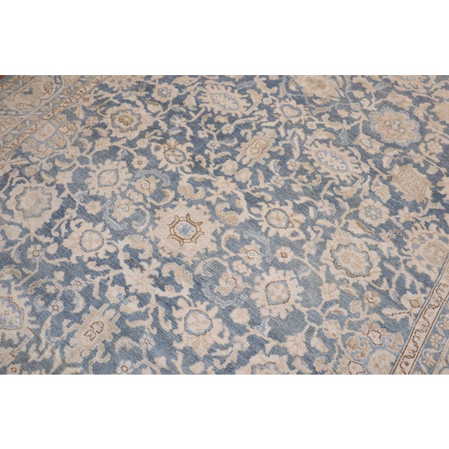Vintage Zabihi Collection Persian Malayer Blue Small Room Size Rug - 7' x 10'5" For Sale In New York - Image 6 of 10