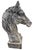 Antique Vintage Cast Iron Horse Head Bust Sculpture – Heavy Equestrian Garden & Entryway Statue For Sale - Image 4 of 12