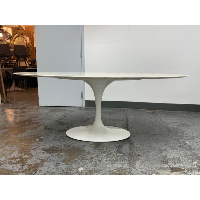 Eero Saarinen for Knoll 50th Anniversary Marble Tulip Dining Table For Sale In San Francisco - Image 6 of 12