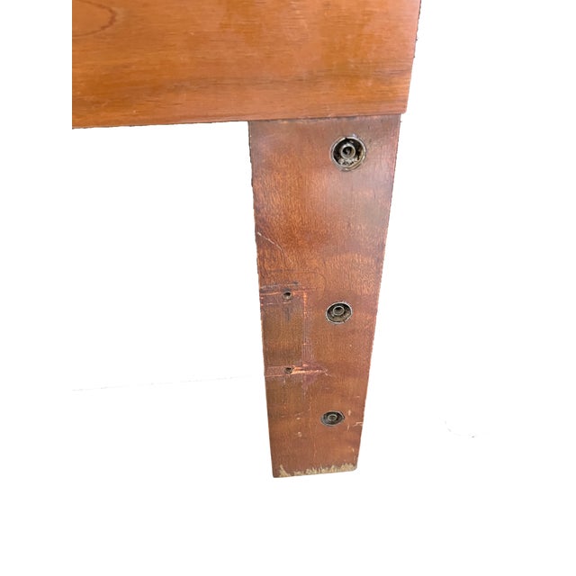 Vintage George Nelson for Herman Miller Thin Edge King Walnut Headboard For Sale - Image 10 of 12
