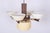 Art Deco Chandelier in Oak, Brass, and Opaline Glass, Czech, 1920s For Sale - Image 4 of 11