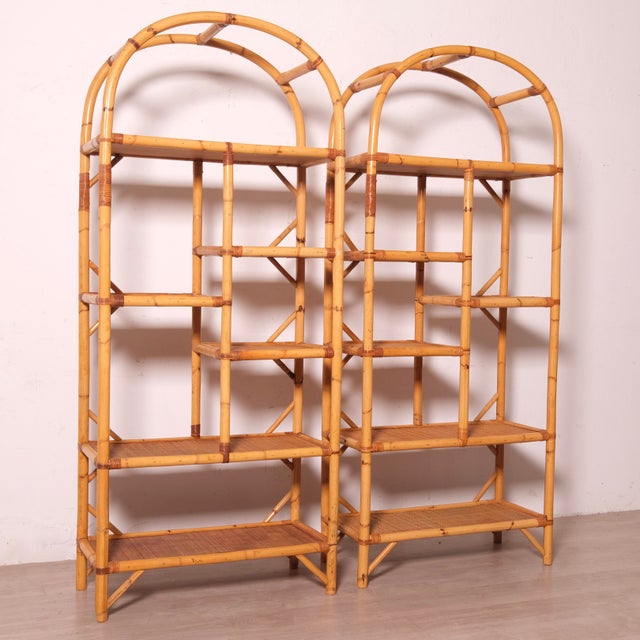 Vintage Bamboo Bookcases, Italy, 1970s, Set of 2 For Sale - Image 18 of 18