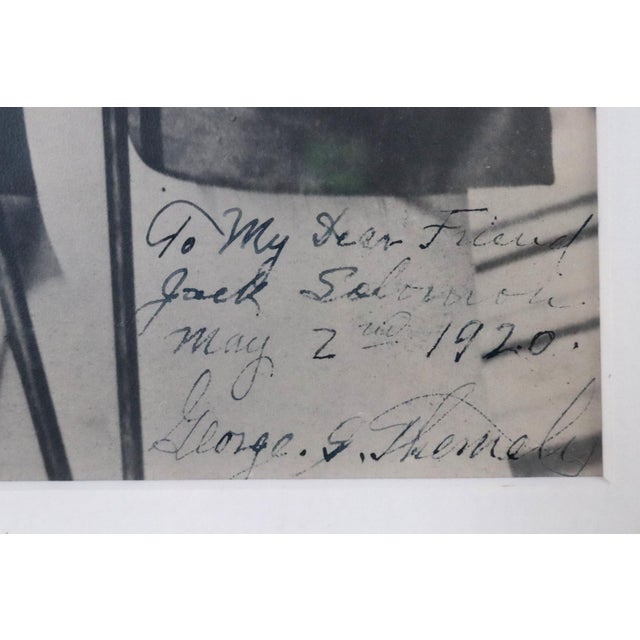1920s Black & White Framed Gentlemen Signed Photograph For Sale In New York - Image 6 of 11