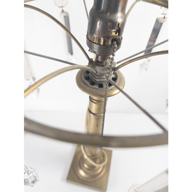 19th Century American Victorian Brass Astral Lamp With Frosted Glass Shade For Sale - Image 15 of 17