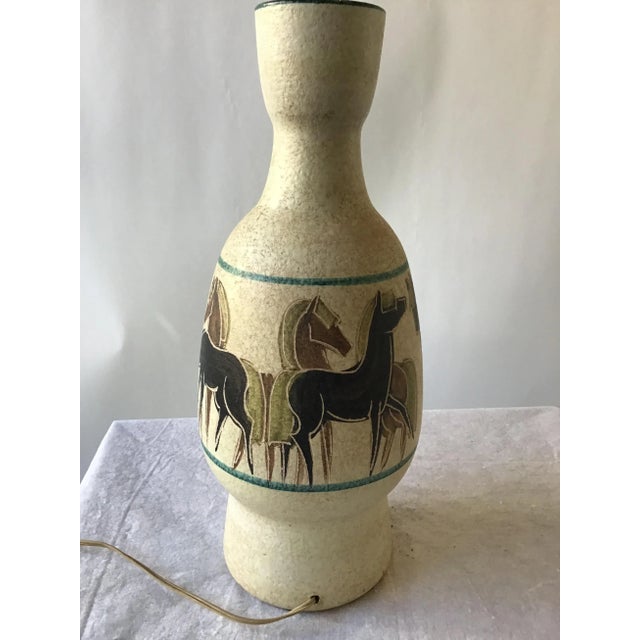 1950s 1950s Ceramic Horse Lamp For Sale - Image 5 of 9