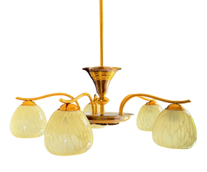 Vintage Art Deco Pendant in Brass