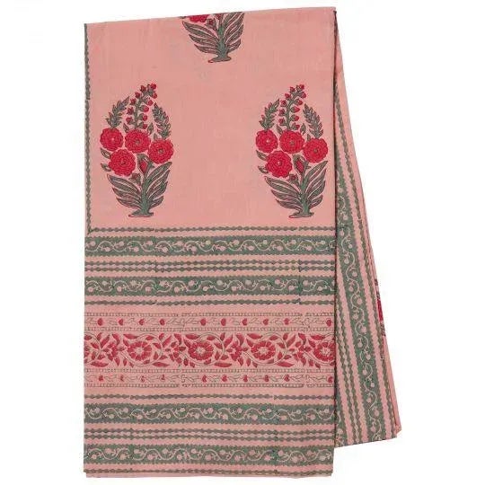 Roza 6-Seat Coral Pink Tablecloth For Sale - Image 9 of 9