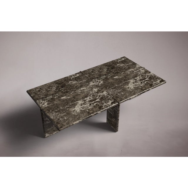 Luna Rectangular Emperador Dark Marble Coffee Table 55" For Sale - Image 4 of 5