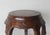 1980s Asian Carved Wood Barrel Stool Plant Stand With Inset Granite Top Vintage For Sale - Image 9 of 18