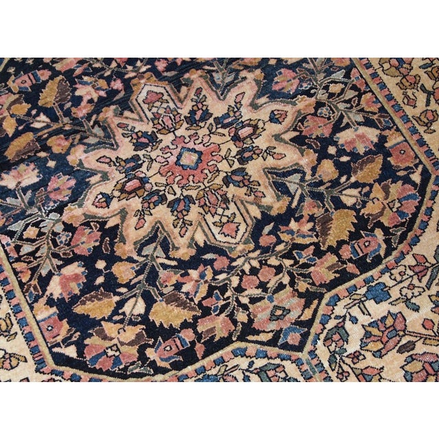 Persian 1900s, Handmade Antique Persian Sarouk Farahan Rug 4' X 6.3' For Sale - Image 3 of 8