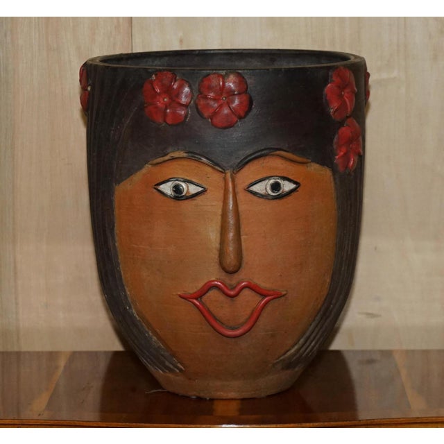 Vintage Mexican Folk Art Terracotta Pots, 1960s, Set of 2 For Sale - Image 17 of 18